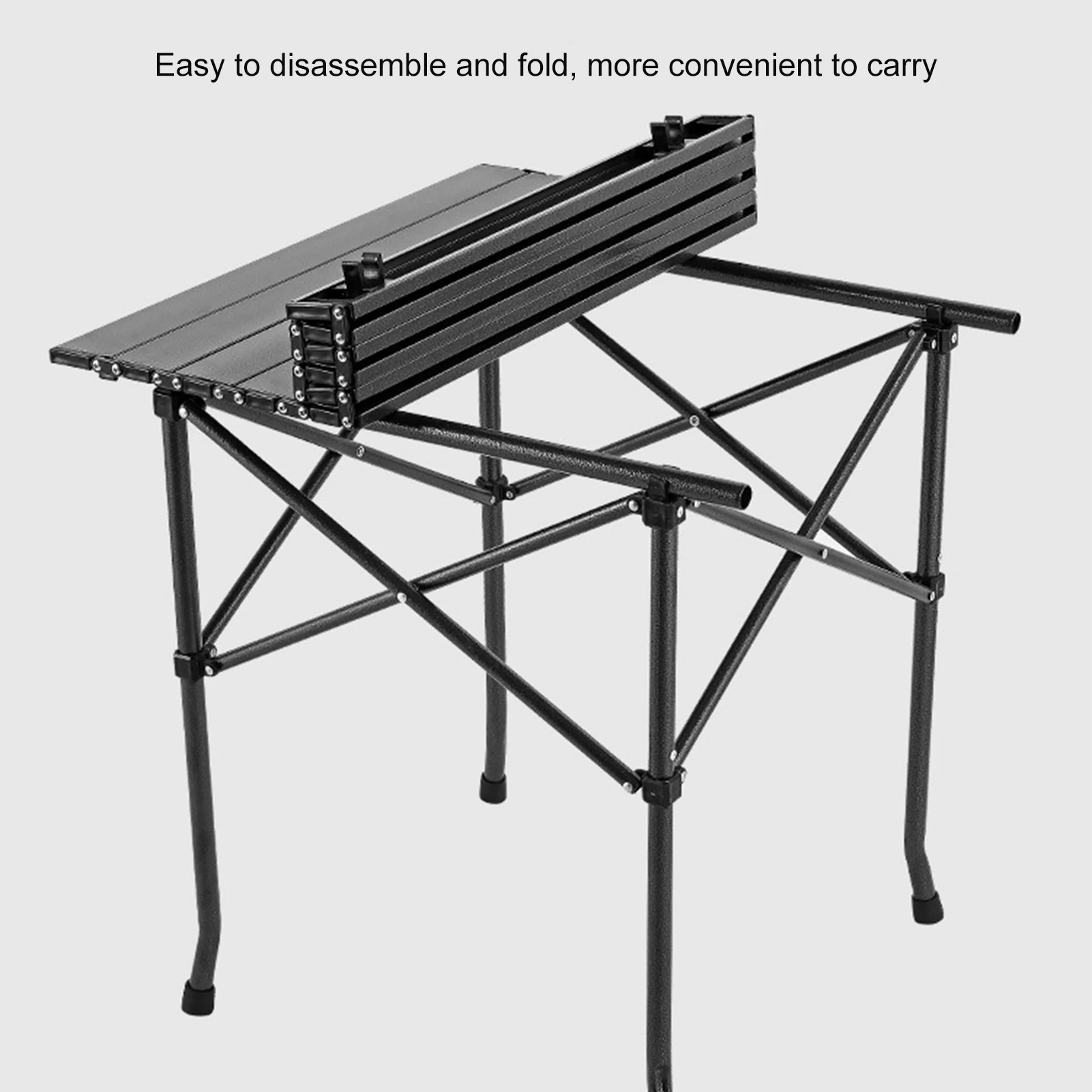 Outdoor Folding Chair Portable High-quality Waterproof Camping Table 58x58x57cm Aluminum Alloy Removable Large Size Travel Desk