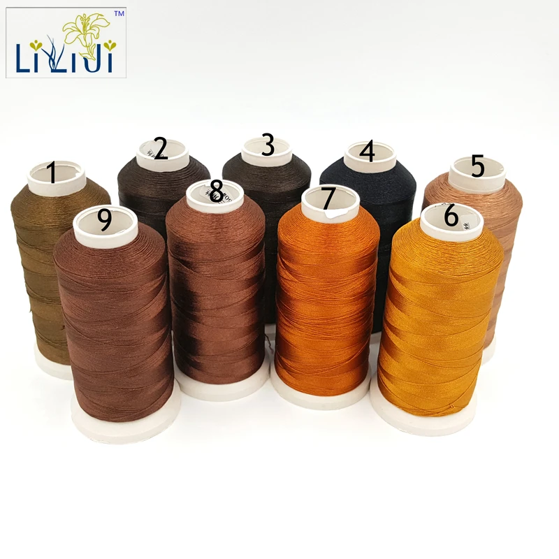 Shining Silk Nylon Stread 3Strands Thread 0.2mm approx 1800 Meter for DIY Jewelry beads/forTassel Brown/Black Series No.1-4