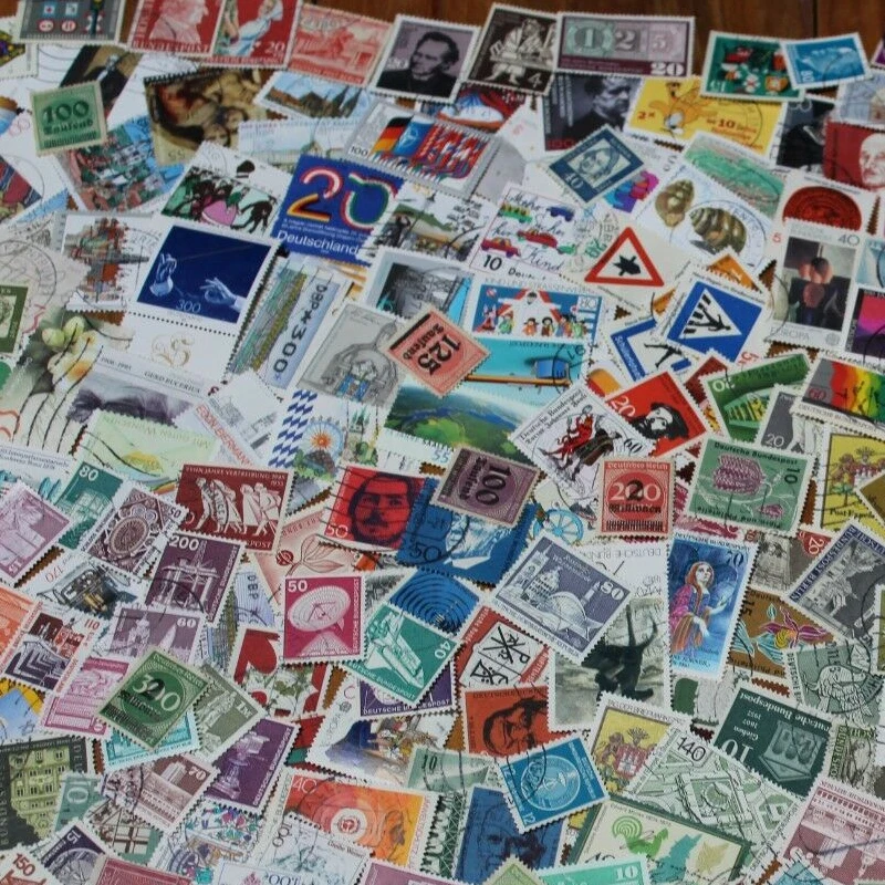 20-50 PCS Germany Regular Postage Stamps With Post Mark Off Paper For Collection