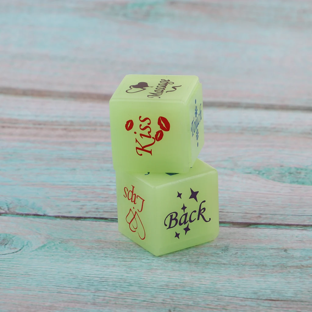 Let Your Roll Decide~D6 Love Position Dice Game~2 Pieces~Glow in the Dark