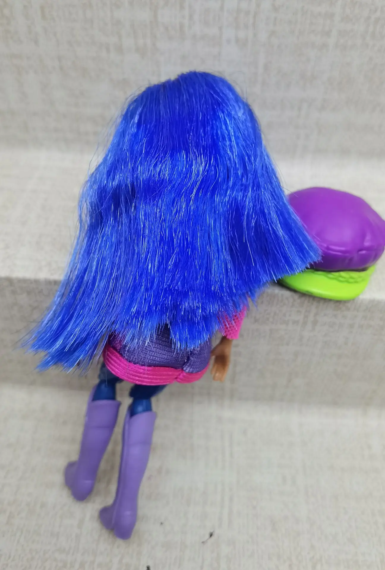 1 قطعة لطيف جميل الأزرق الشعر الفتيات الأميرة بولي جيوب فتاة دمية أرقام 9 سنتيمتر لأفضل لتقوم بها بنفسك دمية صغيرة الهدايا #3