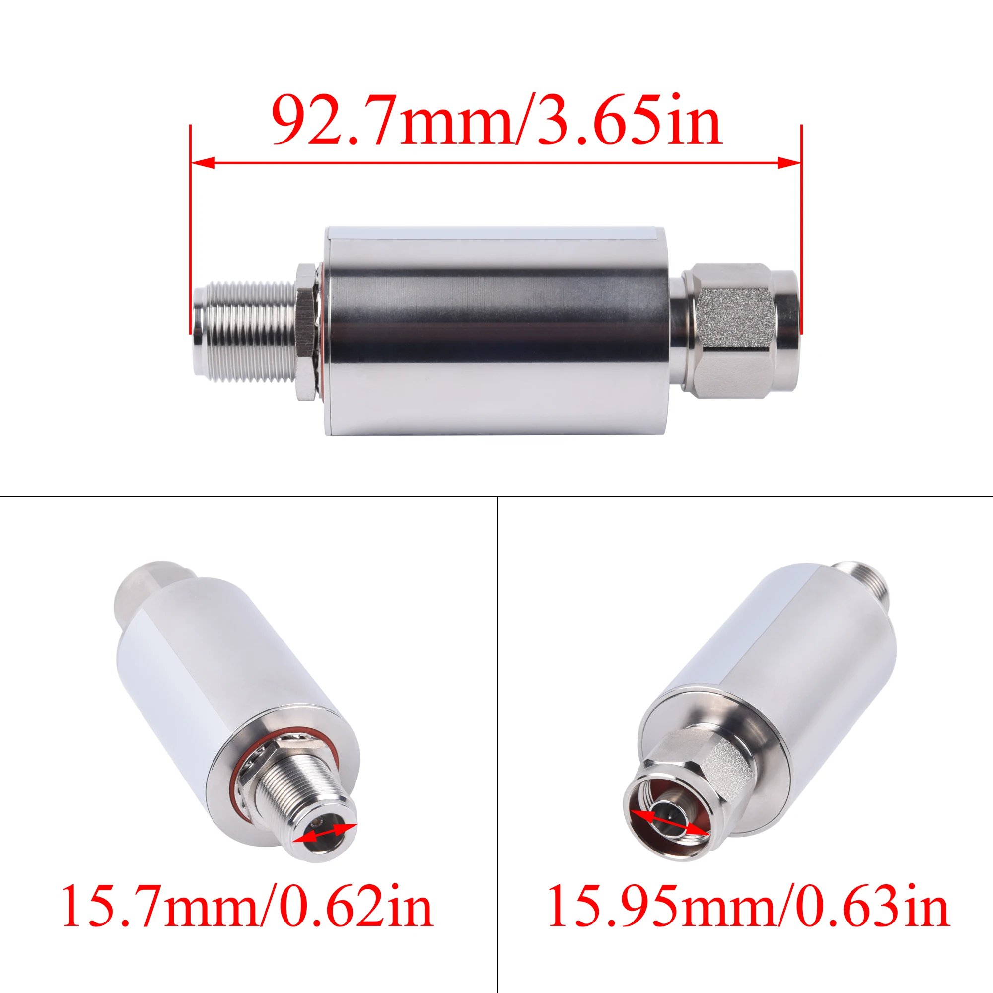 RF Coaxial Lightning Arrester Satellite Protectors N Male to Female Connector 900-1800MHz Antenna TV Lightning Protection