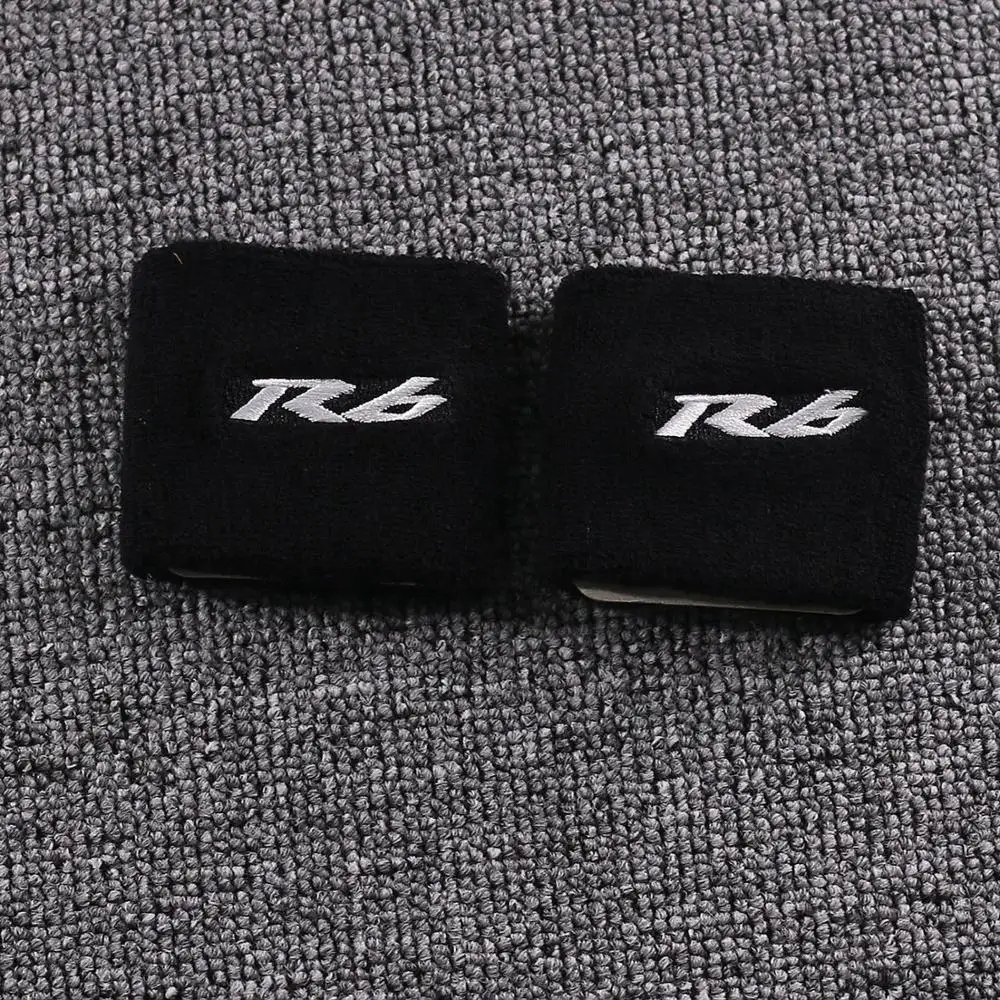 3D Embroidery R6 Logo Motorcycle Front Fluid Brake Clutch Reservoir Socks Cuff For Yamaha YZF R6 YZF-R6 YZFR6 R6S Reservoir Sock