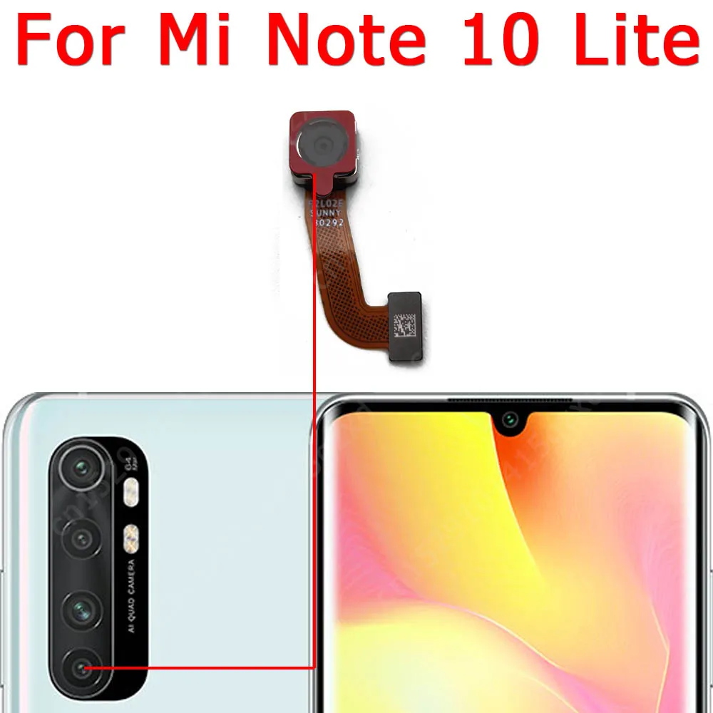 Front Rear View Back Camera For Xiaomi Mi Note 10 Lite Note10 Main