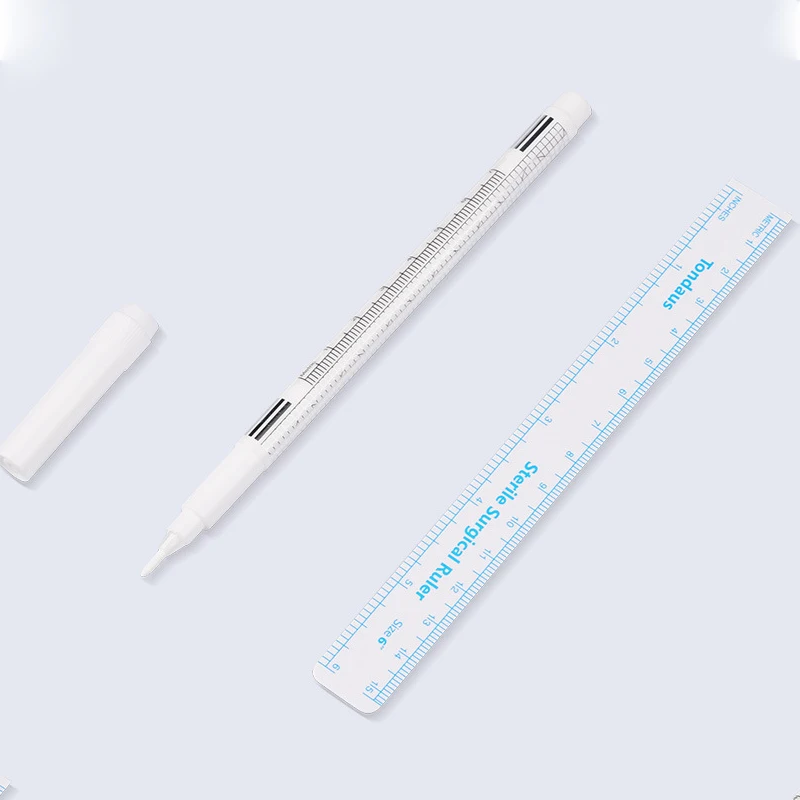 10sets White Surgical Eyebrow Tattoo Skin Marker Pen Tools Microblading Accessories Tattoo Marker Pen Permanent Makeup Supplier