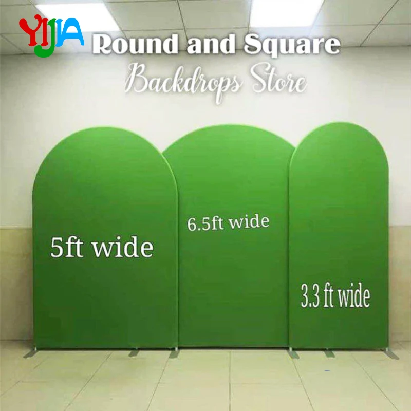 New Design Custom DIY  Pillow Backdrop  Stretch Fabric Arch Backdrop Round Stand For Party  Wedding Event Decoration