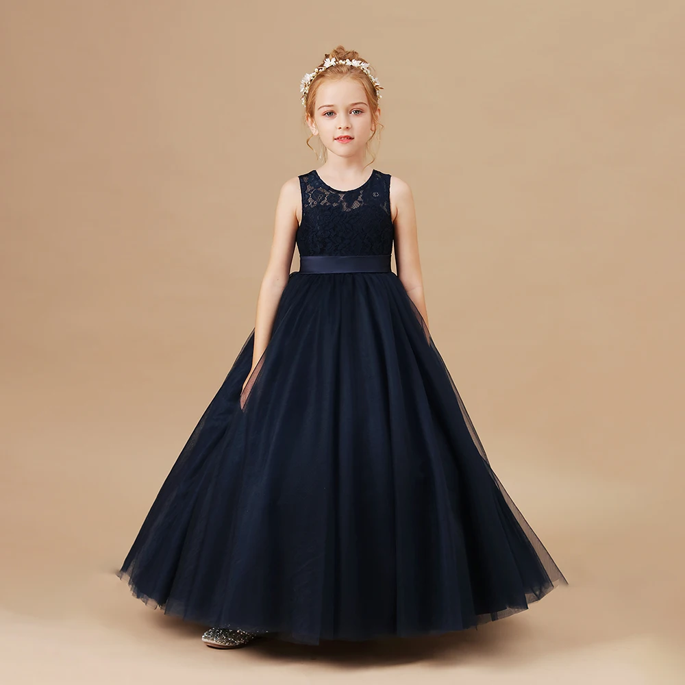 Princess Flower Girl Dress For Kids Birthday Evening Party Wedding Pageant Ceremony Banquet Celebration Junior Bridesmaid Dress