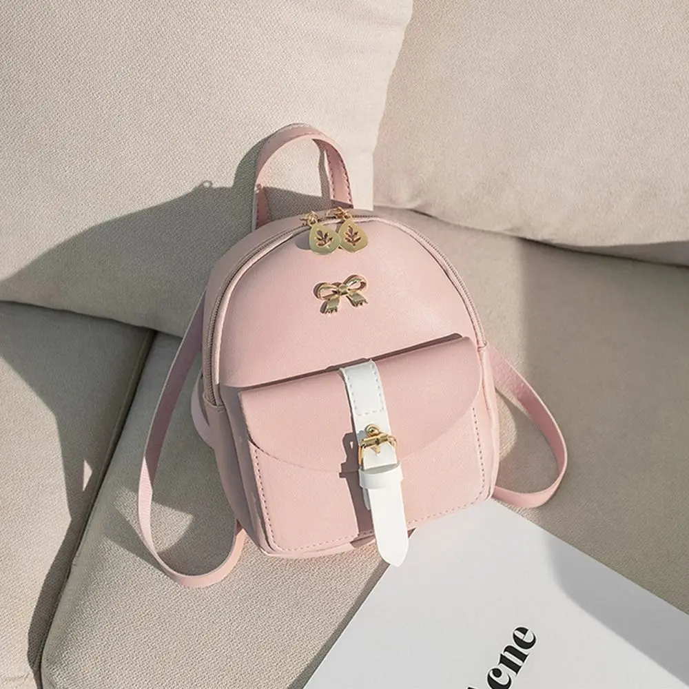 Mini Backpack Shoulder Bag Cute Graceful PU Leather Leaf Hollow Mini Backpack Shoulder Bag Small School Bags Bagpack Women Girls
