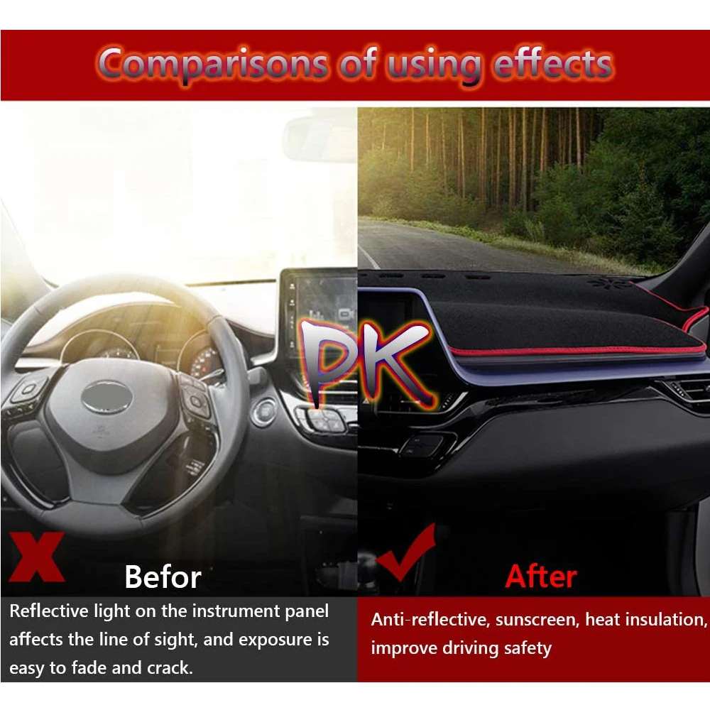 インナーダッシュボードカバーダッシュマットカーペットパッド回避ライト非スリップクッションフォードエスケープ久我MK4 2020 2021 2022太陽バイザーパラソル