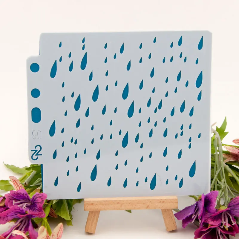 Raindrop DIY Layering Stencils Wall Painting Scrapbooking New Design Coloring Embossing Crafts Decoration Paper Card Template