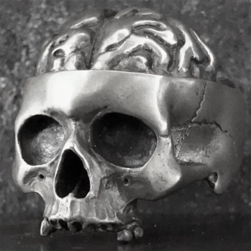 Cool StuffMen's Punk Rock Skull Ring Gothic Style 316L Stainless Steel Biker Ring Motorcycle Band jewellery Wholesale Anel Gift