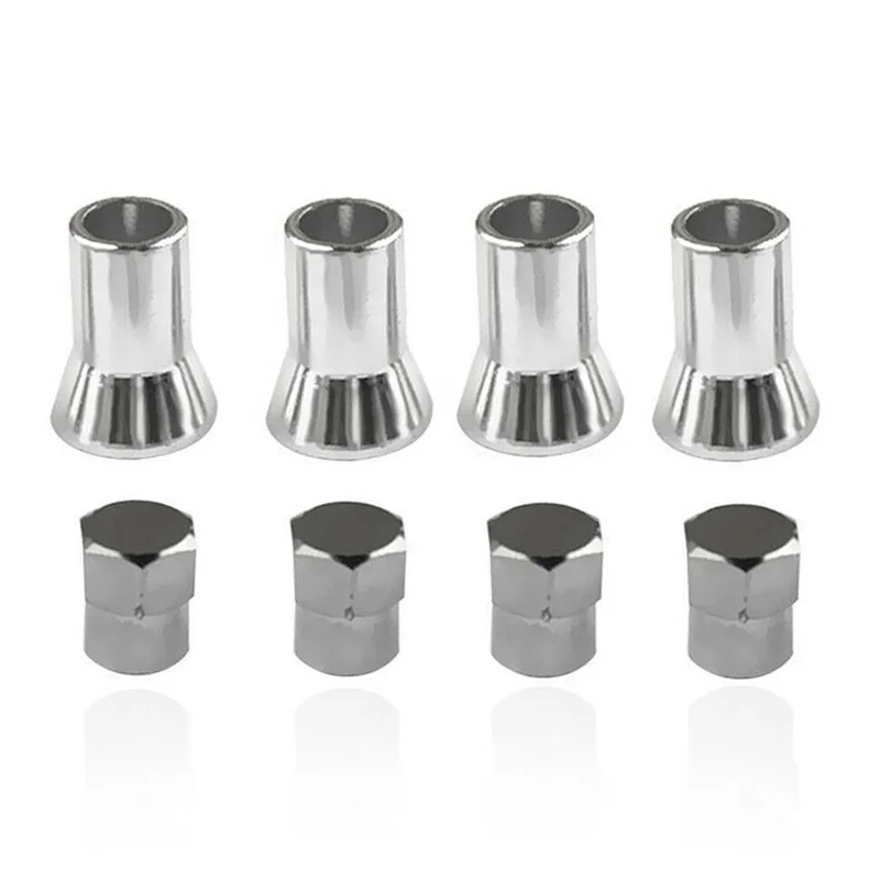 4pcs TR413 Chrome Car Truck Tire Wheel Tyre Valve Stem Hex Caps with Sleeve Covers Car Tire Wheel Accessories Universal Products