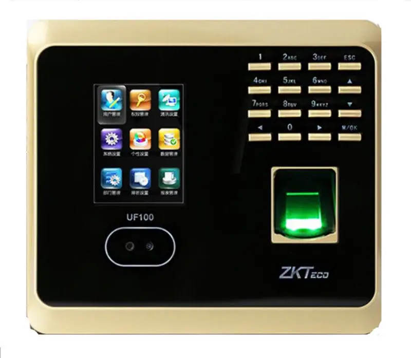 ZK UF100Plus cámara infrarroja a Color, identificación de huellas dactilares, WIFI, tiempo de asistencia, Terminal, reconocimiento facial