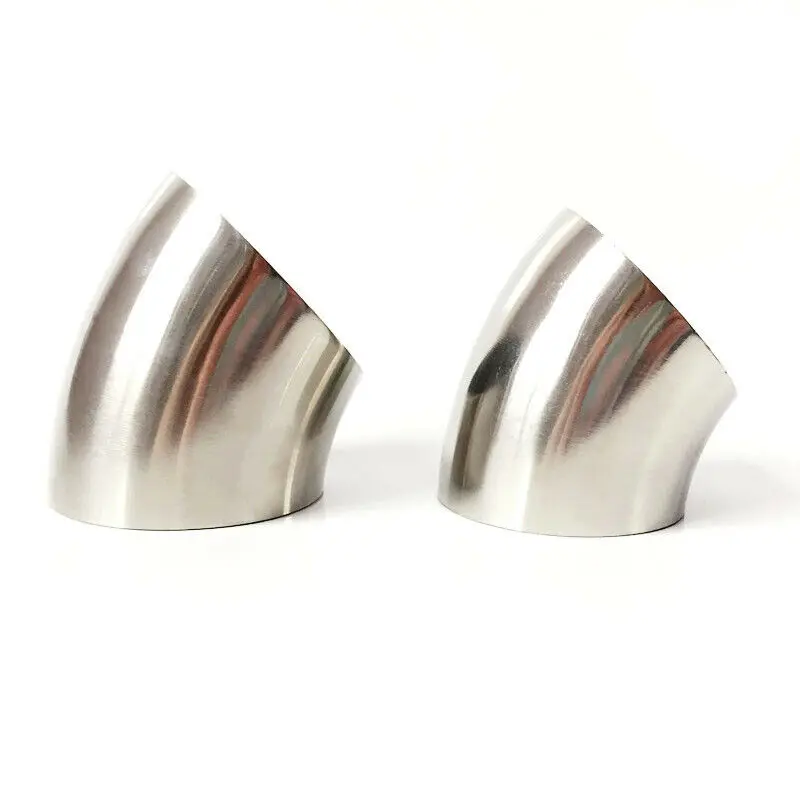 3-6 "OD 304 Edelstahl Sanitär Weld 45 Grad Ellenbogen Rohr Passend Hause Brauen Butt Schweißen