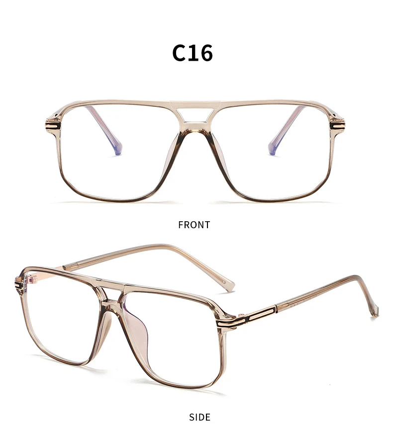 Blau Licht Blockieren Gläser Rahmen für Männer und Frauen Optische Gläser Vollrand Aviator Stilvolle Rezept Brille Pilot Rahmen – Detail 11