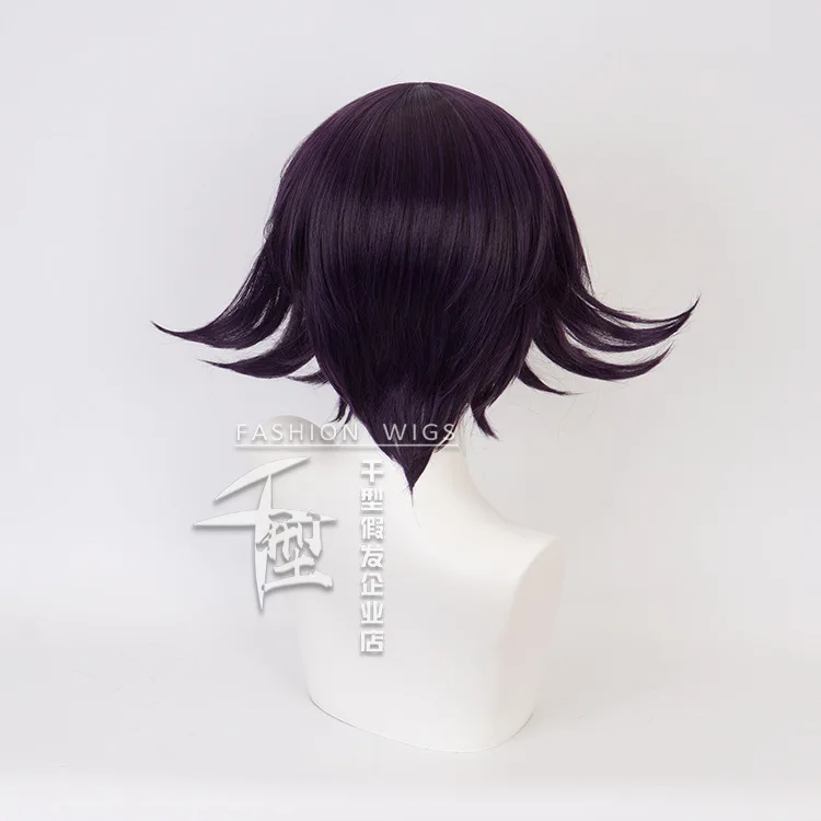 Danganronpa V3: uccisione armonia Ouma Kokichi parrucca corta Costume Cosplay Dangan Ronpa capelli sintetici parrucche per feste di Halloween