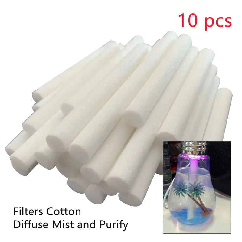 Humidificadores de 8mm x 70mm, hisopo de algodón para difusor de Aroma, 10 piezas