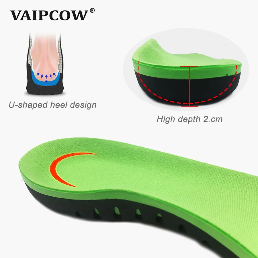 VAIPCOW Orthopedic Shoes Sole Insoles For Shoes Arch Foot X/O Type Leg corrigibil Flat Foot Arch Support Sports Shoes Inserts