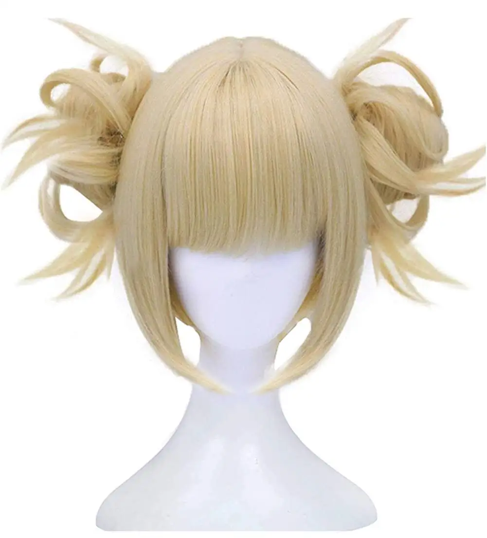 

Hair Cap Blonde Wigs Anime Cosplay Wigs Short Wavy Synthetic Hair with Bangs Fringe Hairstyles for Lonita Party