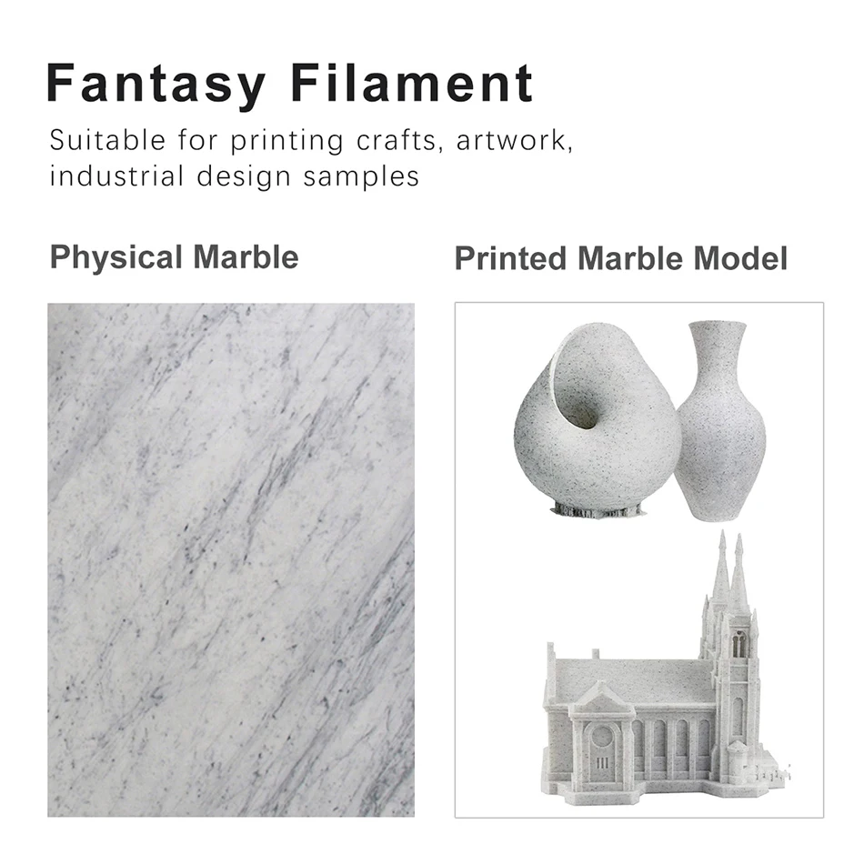 Imagem -03 - Sunlu Pla Filamento de Mármore 10kg 3d Impressora Extrusora Filamento 1.75 mm Material para Impressão 3d Sublimação Filamento Pla Faça Você Mesmo Arte