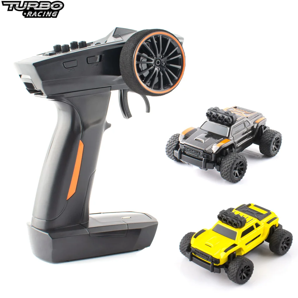 Turbo racing baby monster escala 1:76 monster truck rtr controle remoto mini modelos on-road rápido rc carro veículos ideia de presente