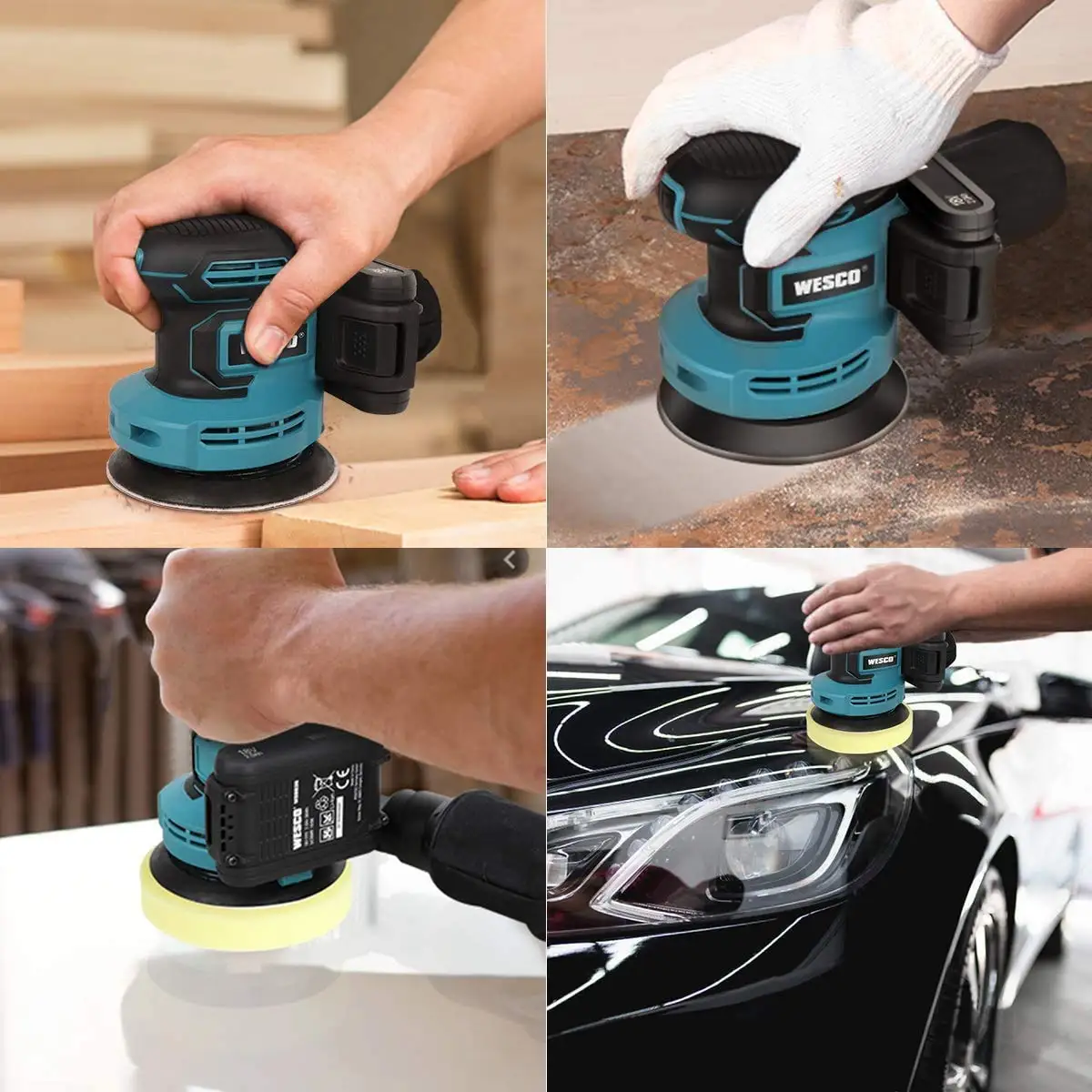 6 Inch 150MM Wet&Dry Flocking Sanding Discs Silicon Carbide Hook and Loop 60-10000 Orbital Sandpaper for Car Paint Wood Metal