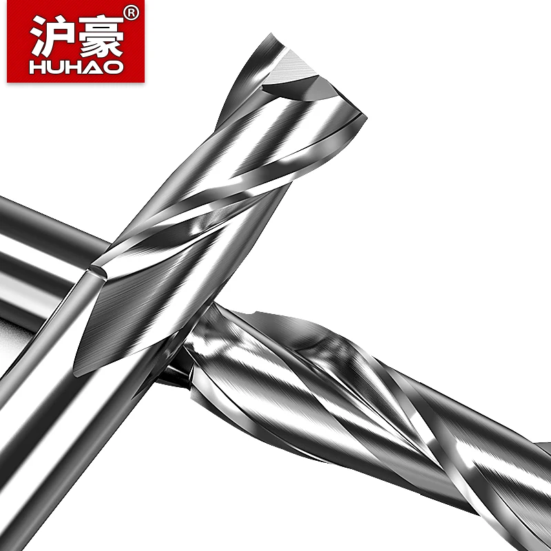 HuHao 2 Flute Full-Grinding Lengthen End Mills Router Bit 60-220mm Anti-vibration Milling Cutters For Steel CNC Machining Center