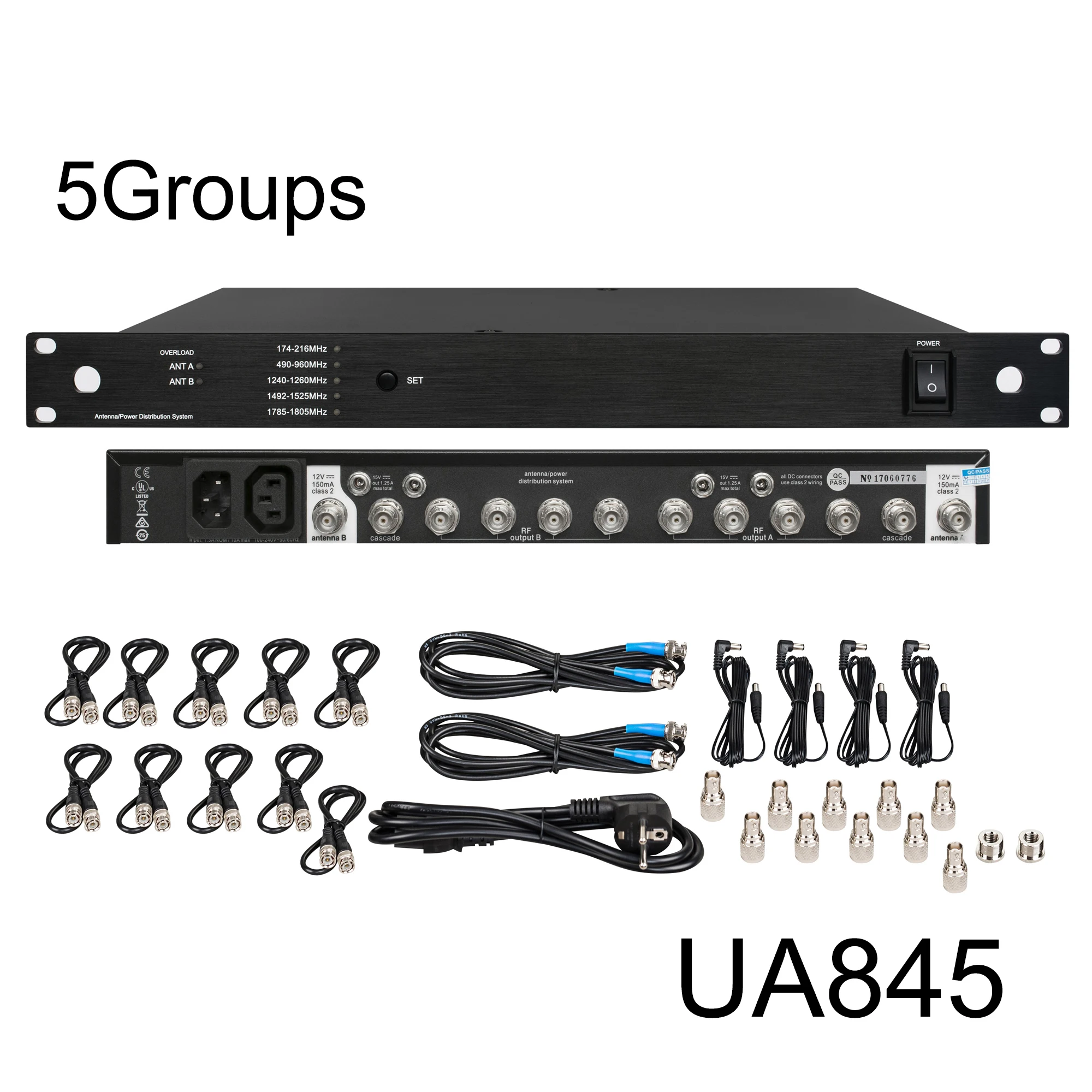 Leicozic UA844 UA845 Antenna Distributor System Signal Amp Splitter 5 Channel Combiner UHF Antena Power Distribution 500-950MHz