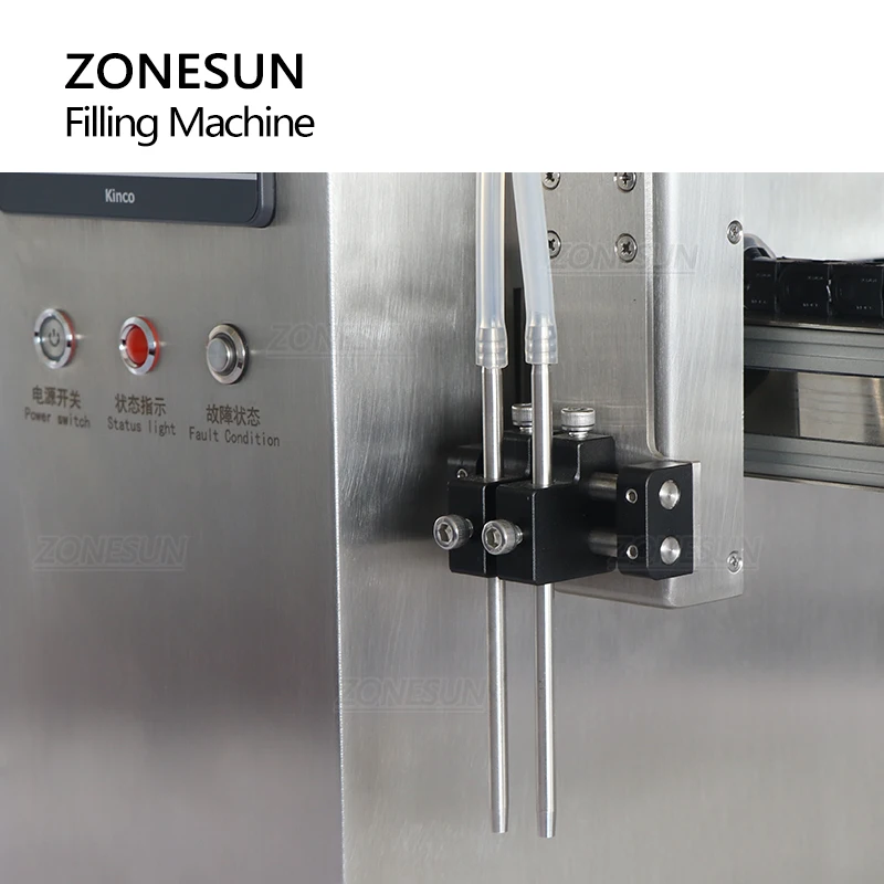 ZONESUN Automatic Ceramic Plunger Pump Liquid Filling Machine 0.3-2.8ml Drop Text Tube Small Laboratory Containers Filler