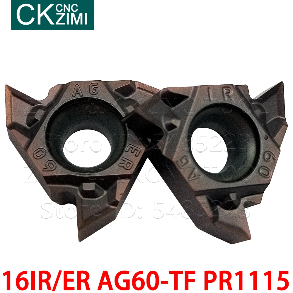 16ER AG60-TF PR1115 16IR AG60-TF PR1115 filettatura esterna interna inserti per tornitura tornio per metallo CNC utensili per tornitura 16IR 16ER AG60