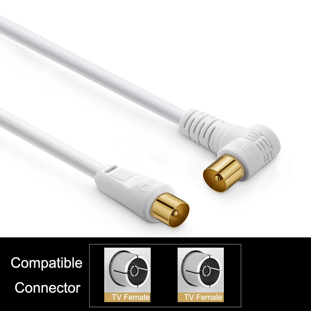 4 نوع محوري التلفزيون الجوي كابل الأقمار الصناعية كابل RF تمديد الرصاص الرقمية ذكر أنثى F موصل الرصاص مطلية بالذهب #3
