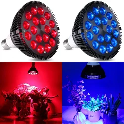 PAR38 18W 54W LED Grow Light High Power Red Blue Plant Growth Lamp Bulb E26/E27 Indoor Greenhouse Flower Full Spectrum Light
