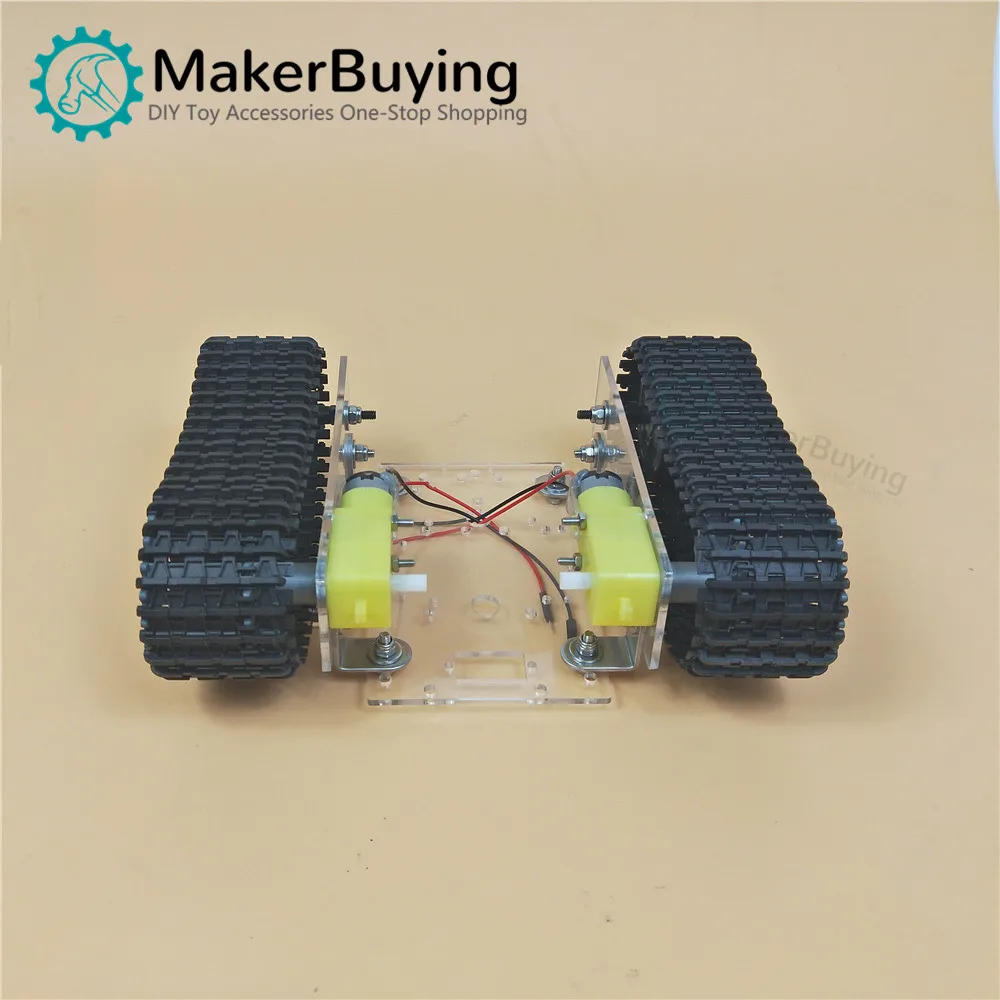 New ultra-economical robot tank chassis acrylic TT motor 3-9v tracked car intelligent car chassis