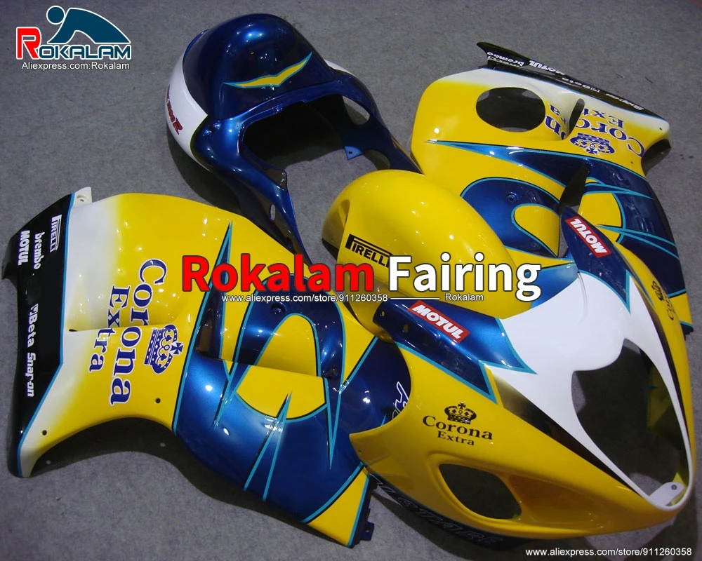 

For Suzuki Hayabusa GSXR1300 1999 2000 2001 2002 2003 2004 2005 2006 2007 Yellow Blue Motorbike Fairing Kit (Injection Molding)