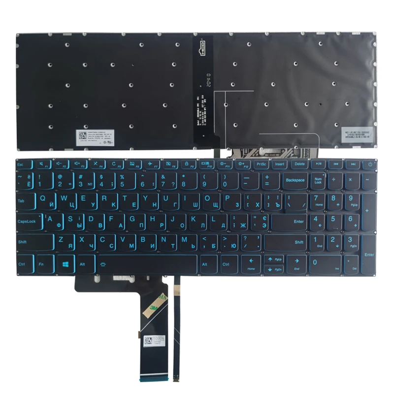 Teclado para portátil Lenovo IdeaPad, L340-17, L340-15, L340-17IRH, con retroiluminación azul, RU/ruso, nuevo