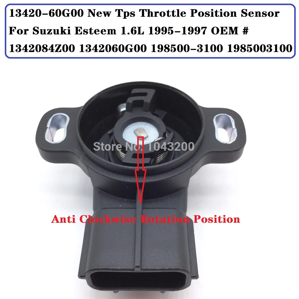 1 or 2 Pcs Throttle Position Sensor for Suzuki Esteem 1.6L 95-97 OE# 13420-60G00,1342084Z00 1342060G00 198500-3100 1985003100