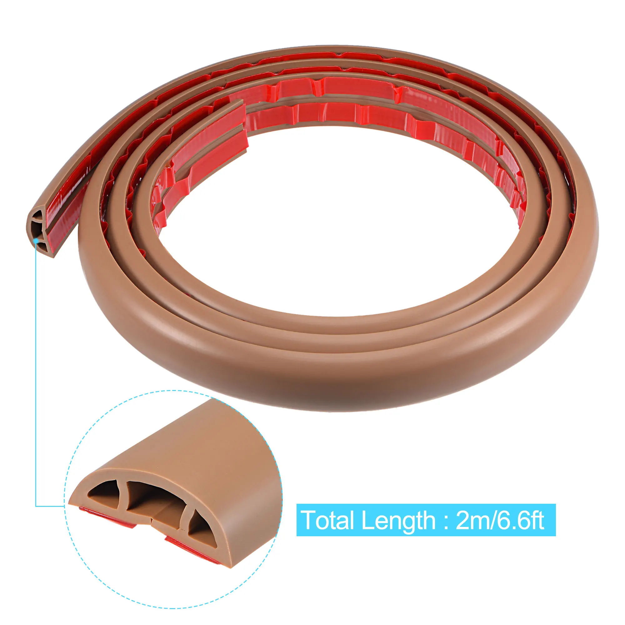 Uxcell copertura del cavo del pavimento protezione del cavo in PVC estensione della protezione del cavo di alimentazione autoadesiva gestione del cavo della scanalatura del condotto del cavo elettrico