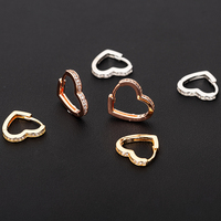 Fashion New Luxury Silver Color Hoop Earrings for Women Charm Simple Heart Zircon Earrings Wedding Jewelry Gift Accessories