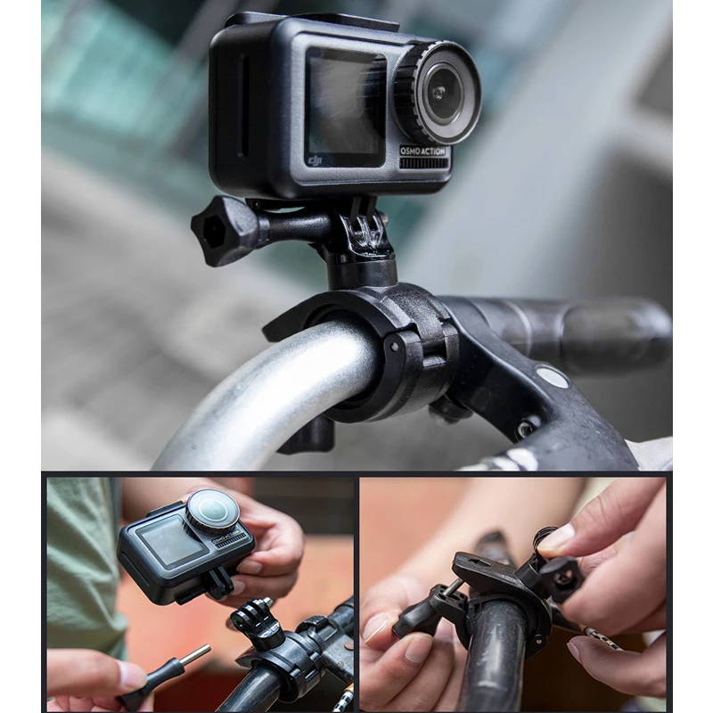 Bicycle Clip Motorcycle Bracket Holder Mount Adapter For Gopro Hero 8 7 6 5 4 Xiaomi Yi 4K Dji OSMO Action Camera Accessories