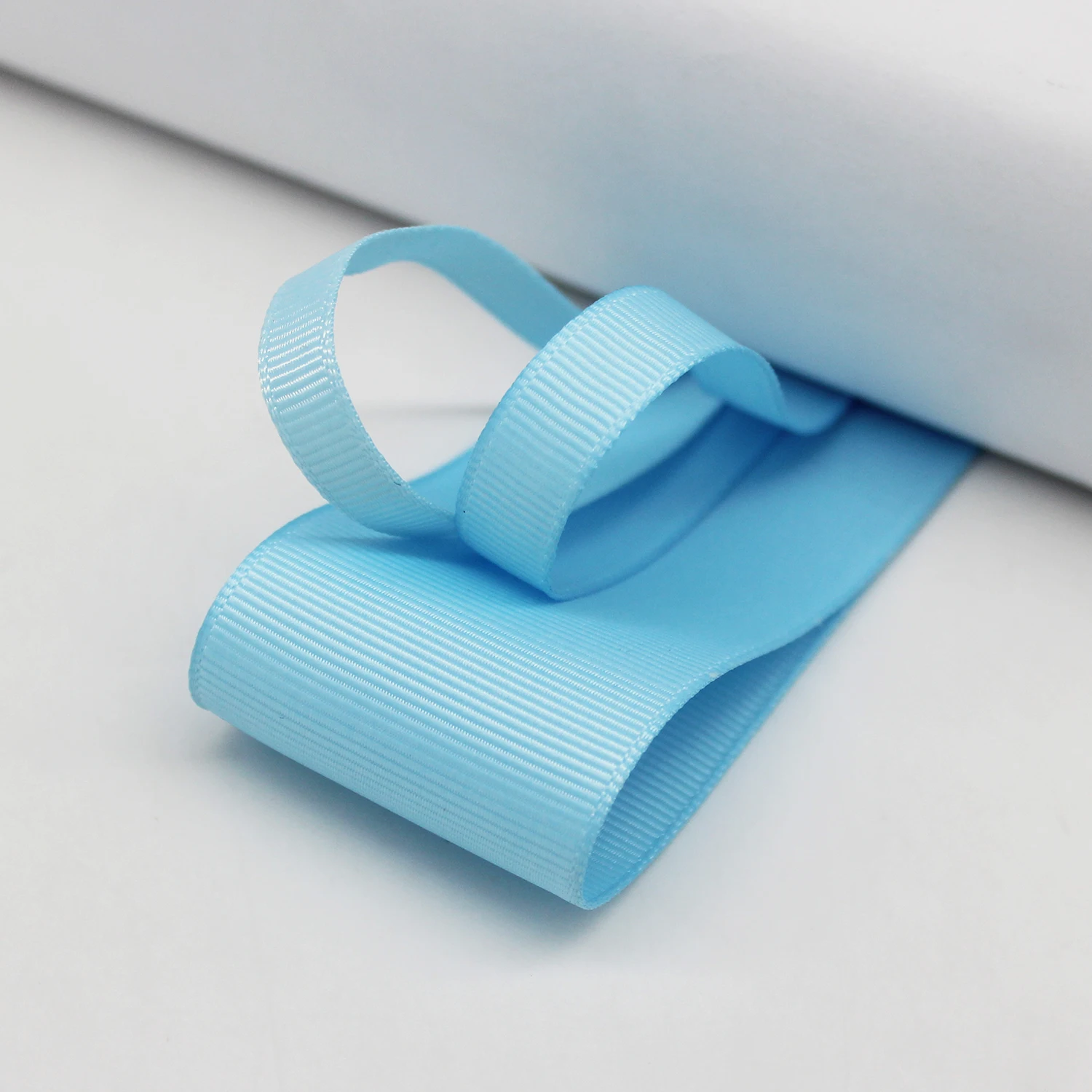 5 Meter/Lot Solid Color Blue Topaz Double Face Polyester Satin Ribbon Blue sky Grosgrain Ribbon DIY Gifts 6mm 9mm 16mm 25mm 38mm