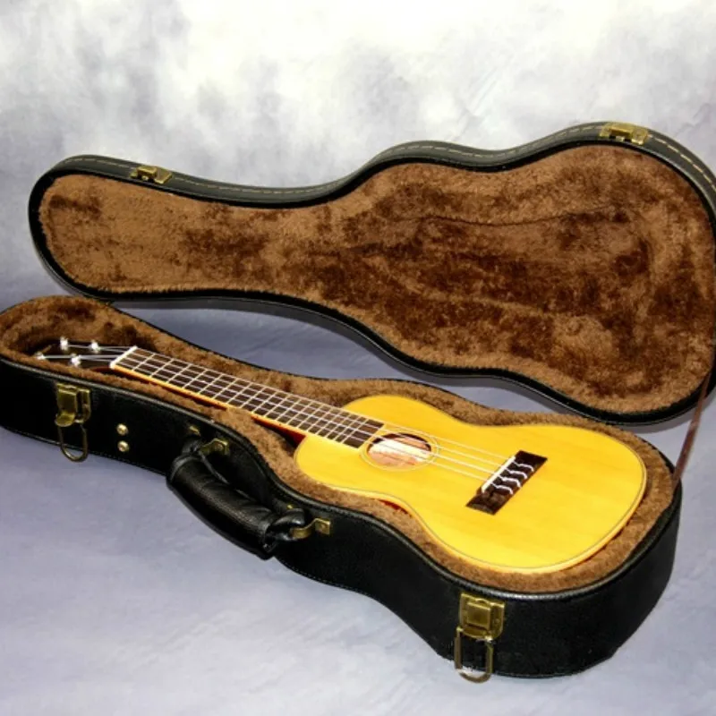 Ukulele Hard Box Case Bag 21 23 26 Inches Soprano Concert Tenor Ukelele Gray Guitar Accessories Parts Gig Sponge Waterproof