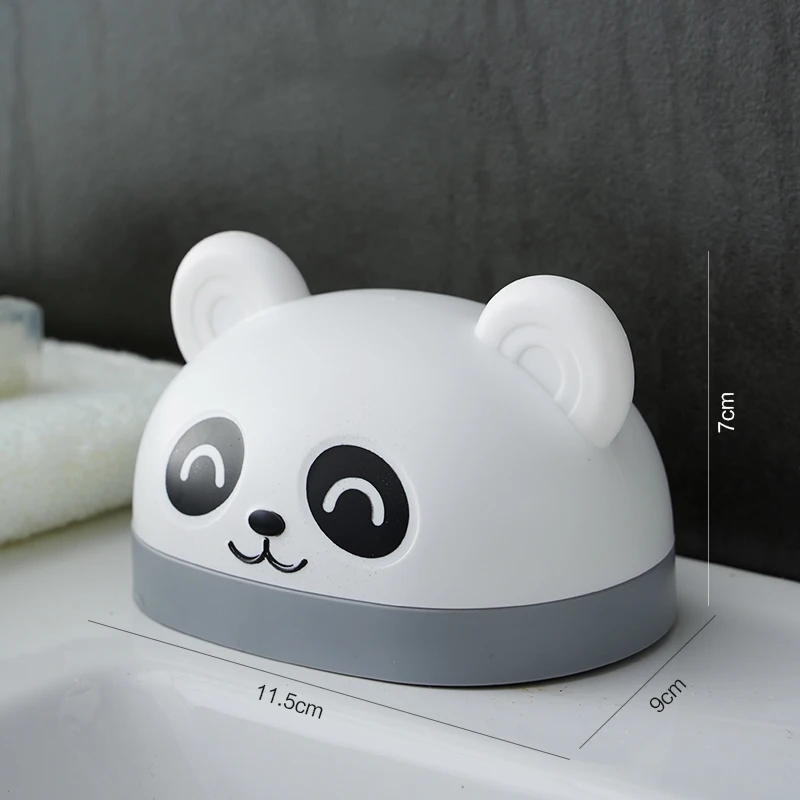 Bathroom Soap Dish Box Cute Kawaii Rabbit Panda Pig Cartoon Soap Holder Home Shower Travel Container Soap Tray Drainer Box