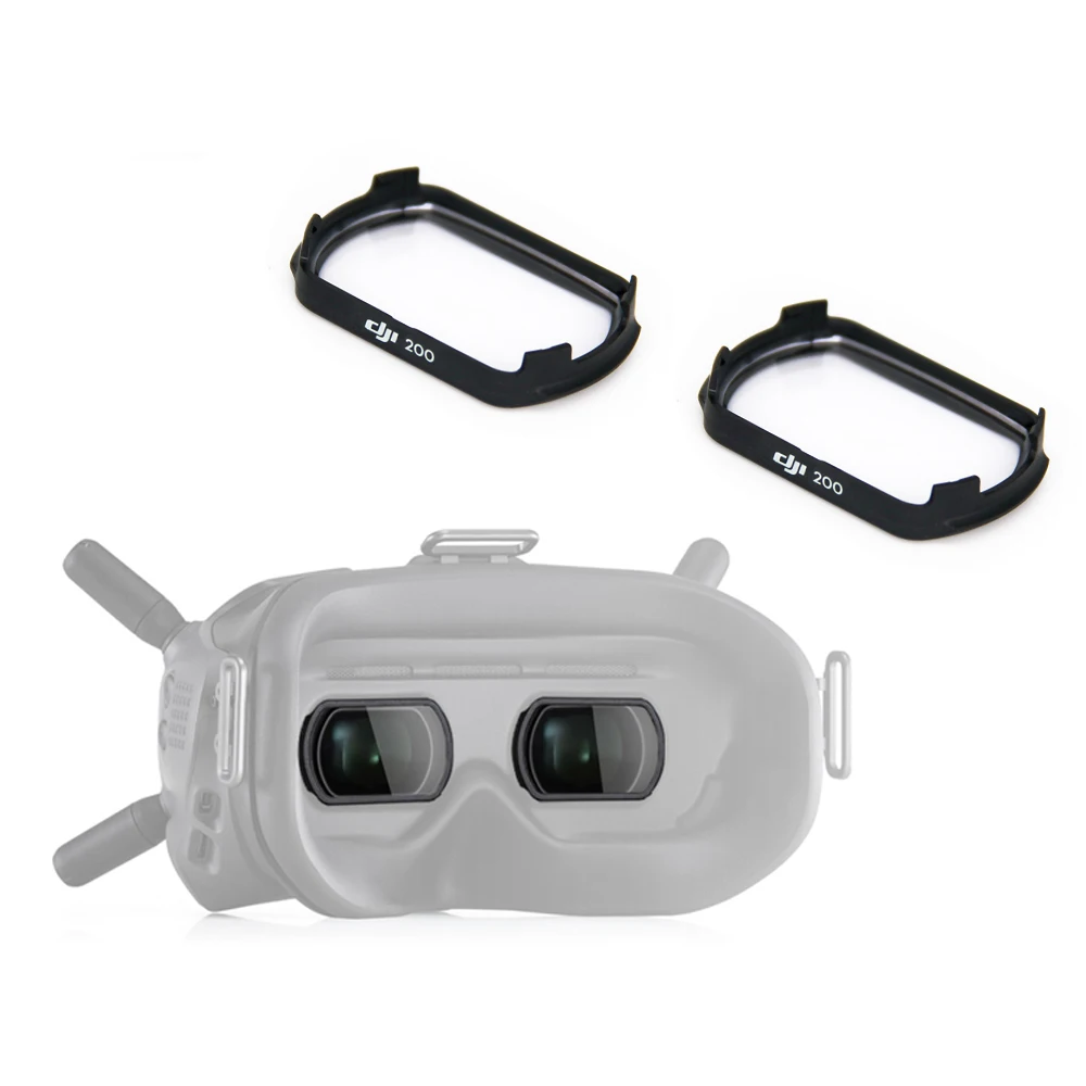 نظارات DJI FPV عدسات تصحيحية-8.0D -6.0D -4.0D -2.0D للمستخدم قصر النظر بإطار نظارات مريح يلغي الانزعاج
