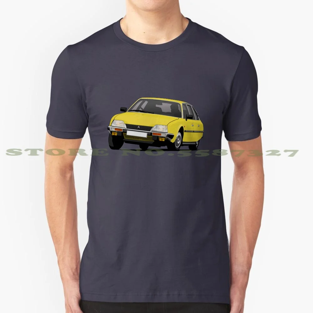 Citroën Cx 2400 Gti - Illustration - Yellow Fashion Vintage Tshirt T Shirts Citroën Citroën Cx Citroën Cx Gti Vintage Car