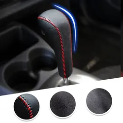 For Honda FIT 2005 2016 2007 AT 1pc PU Leather Hand Brake Shift Knob Cover Car Decor Shift Knob Shell