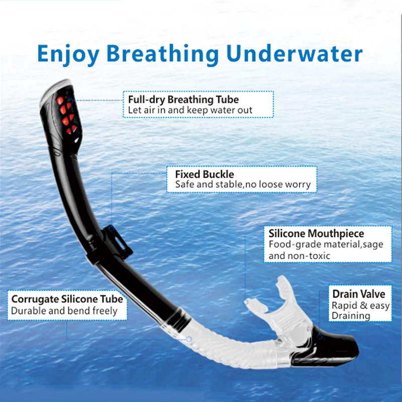 Professionelle Unterwasser-Tauchmaske, Vollständig Trockene Tauchbrille Geeignet für GoPro Kleine Action-Kameras. – Detail 4