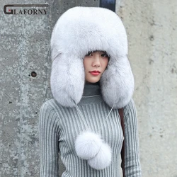 2019 cappello di pelliccia di volpe solido cappello di Leigeng femminile cappello da principe interamente in lana maschile cappello di pelliccia invernale caldo ispessito cappello di pelliccia invernale unisex