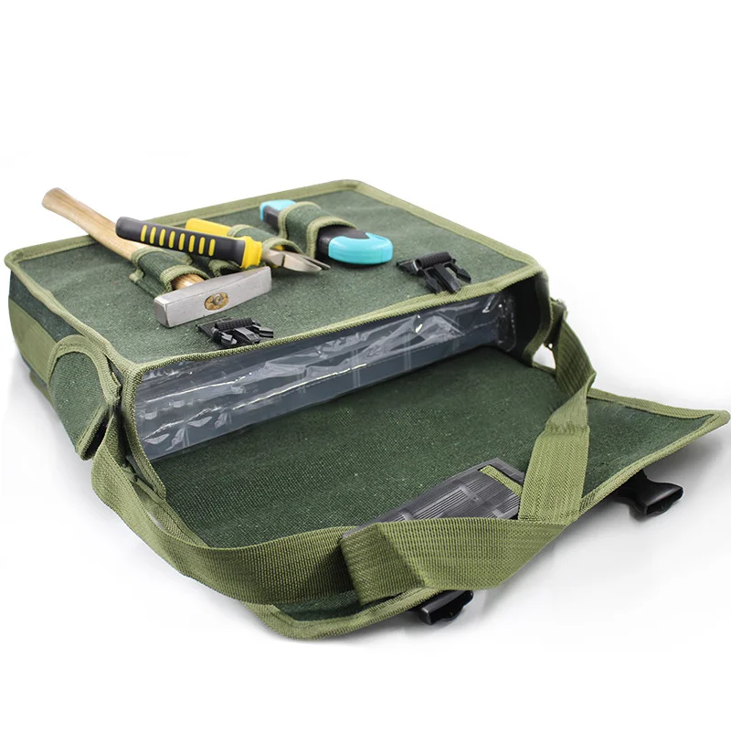 Canvas Tool Bag Metal Hardware Storage Bag for Power Tool Storage Organizer Electrician Accessories Storage Bag Waterproof Case