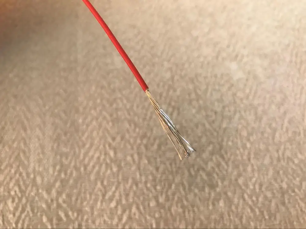 100M/Roll PTFE Tinned Copper high temperature wire 0.12/0.25/0.5/0.75/1.0/1.5/2.5square PTFE cable