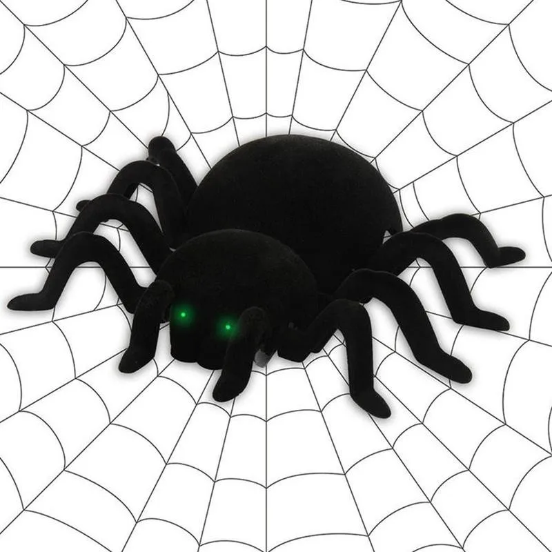 Brinquedo de aranha com controle remoto, simulação de truque de aranha assustadora para escalada, dia das bruxas, presente de aranha, brinquedo de animais con b9i9